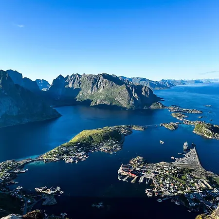 Scenic Lofoten Fjord View Aurora & Midnight Sun *